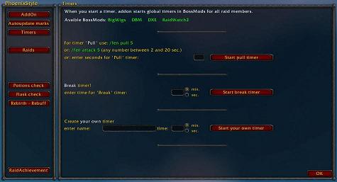 phoenixstyle addon timers