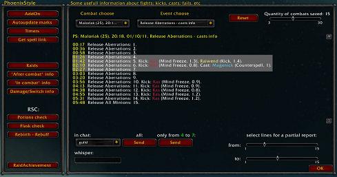 phoenixstyle addon kicks casts info